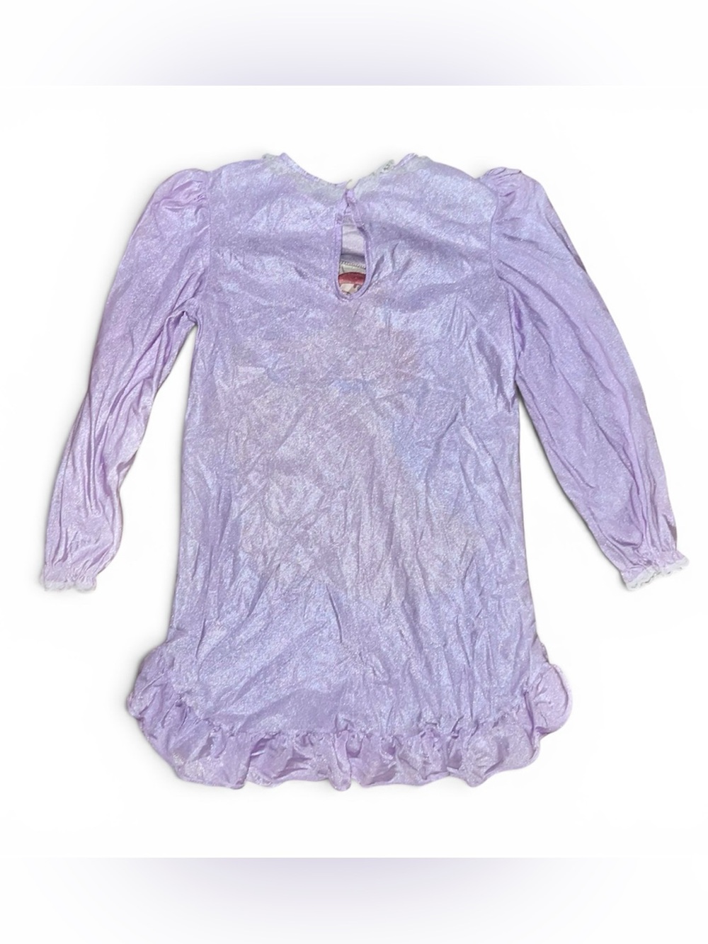 Vintage 1997 Anastasia Lavender Shimmer Nightgown Girls S Ruffle Hem Disney Fox - Picture 2 of 8